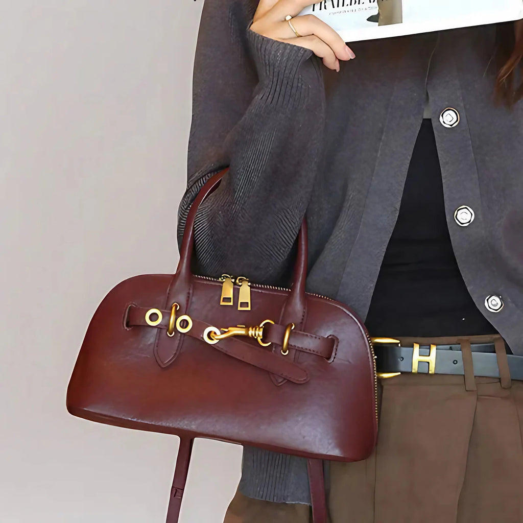 Petit sac bandoulière femme en cuir, forme rectangulaire