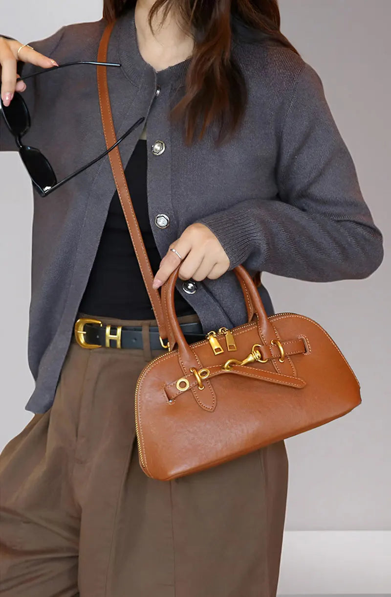Petit sac bandoulière femme en cuir, forme rectangulaire