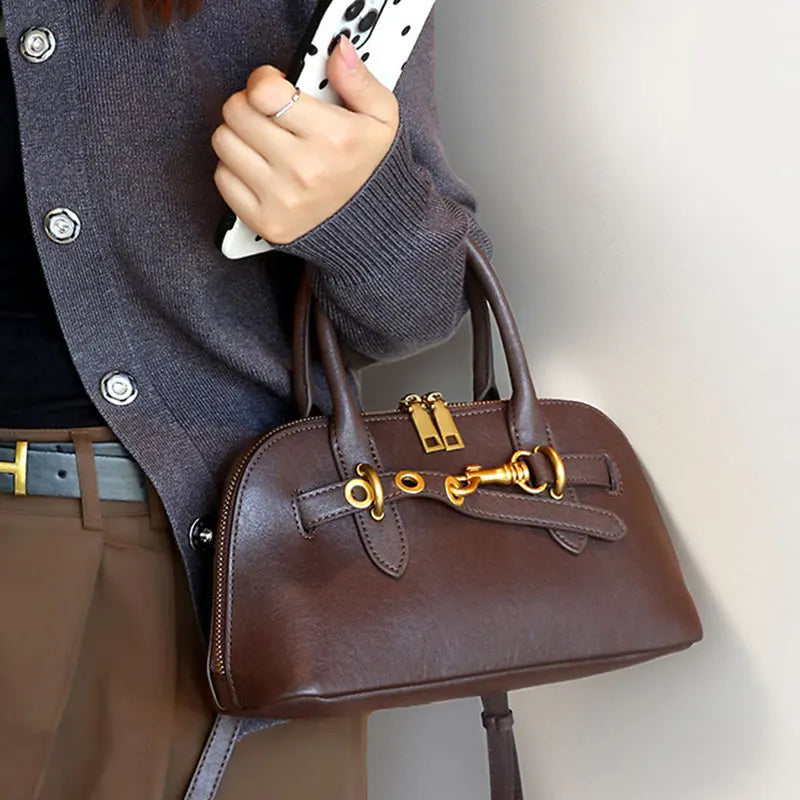 Petit sac bandoulière femme en cuir, forme rectangulaire