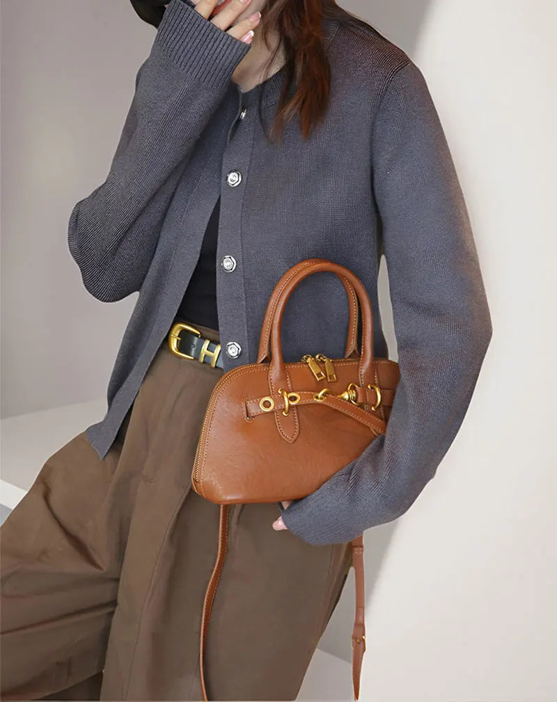 Petit sac bandoulière femme en cuir, forme rectangulaire