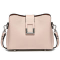 Sac besace femme en cuir, bandoulière réglable, cinq coloris, rose