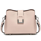 Sac besace femme en cuir, bandoulière réglable, cinq coloris, rose