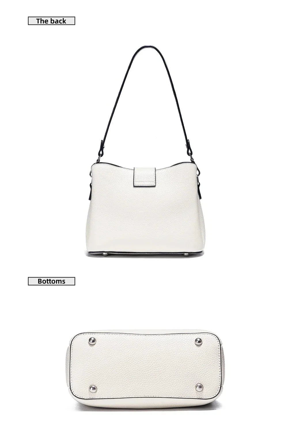 Sac besace femme en cuir, bandoulière réglable, cinq coloris
