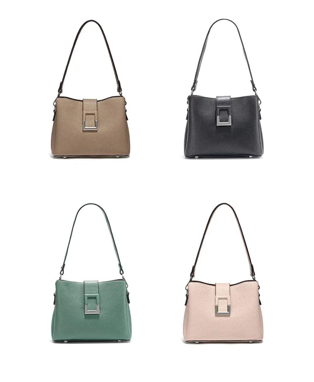 Sac besace femme en cuir, bandoulière réglable, cinq coloris