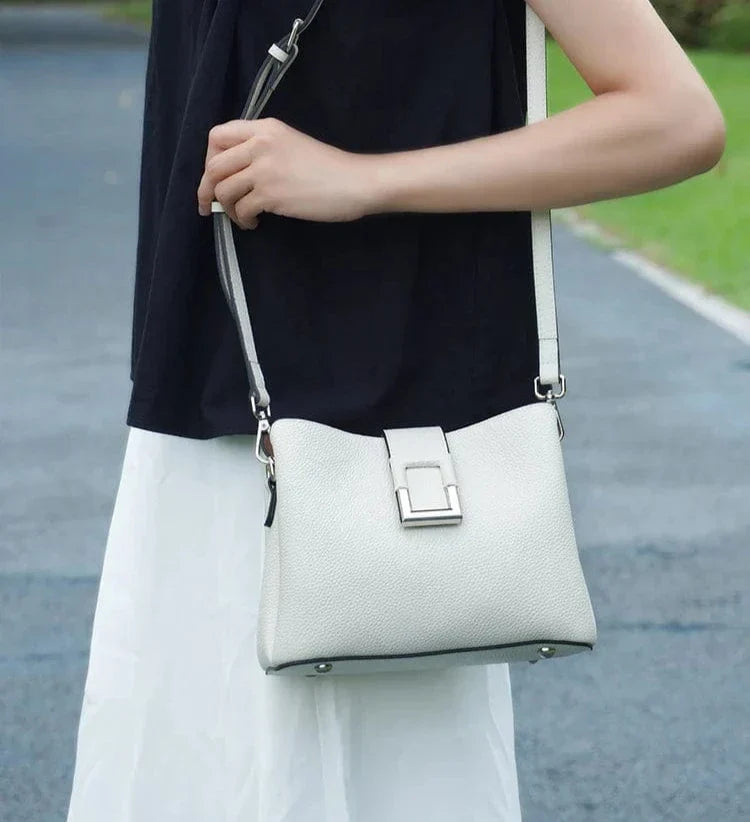 Sac besace femme en cuir, bandoulière réglable, cinq coloris