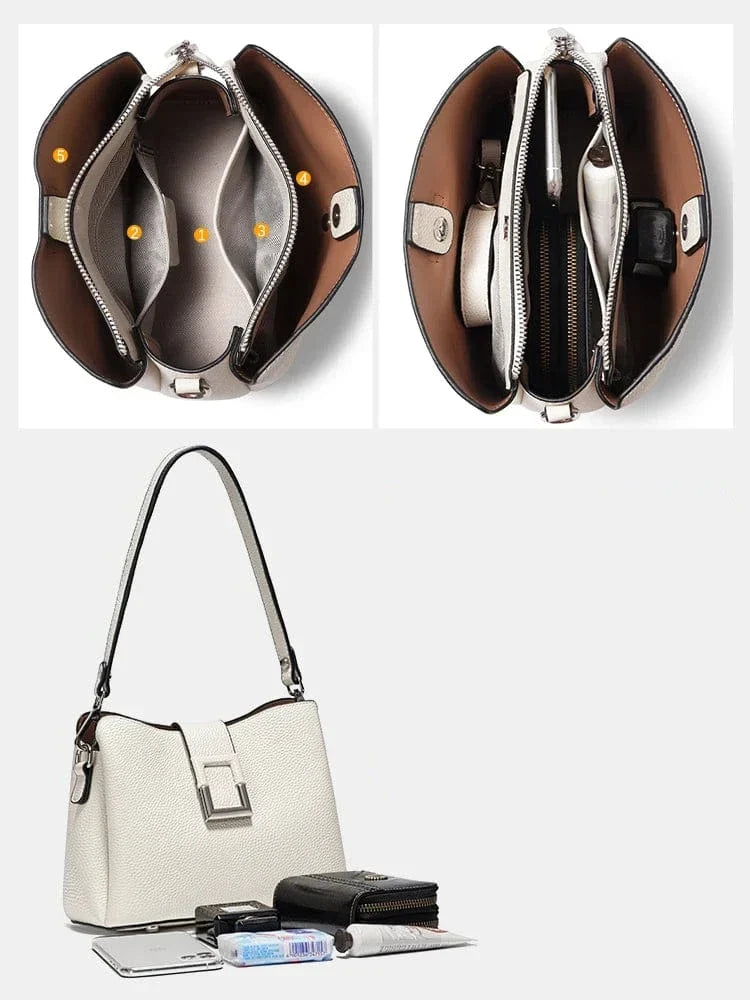 Sac besace femme en cuir, bandoulière réglable, cinq coloris