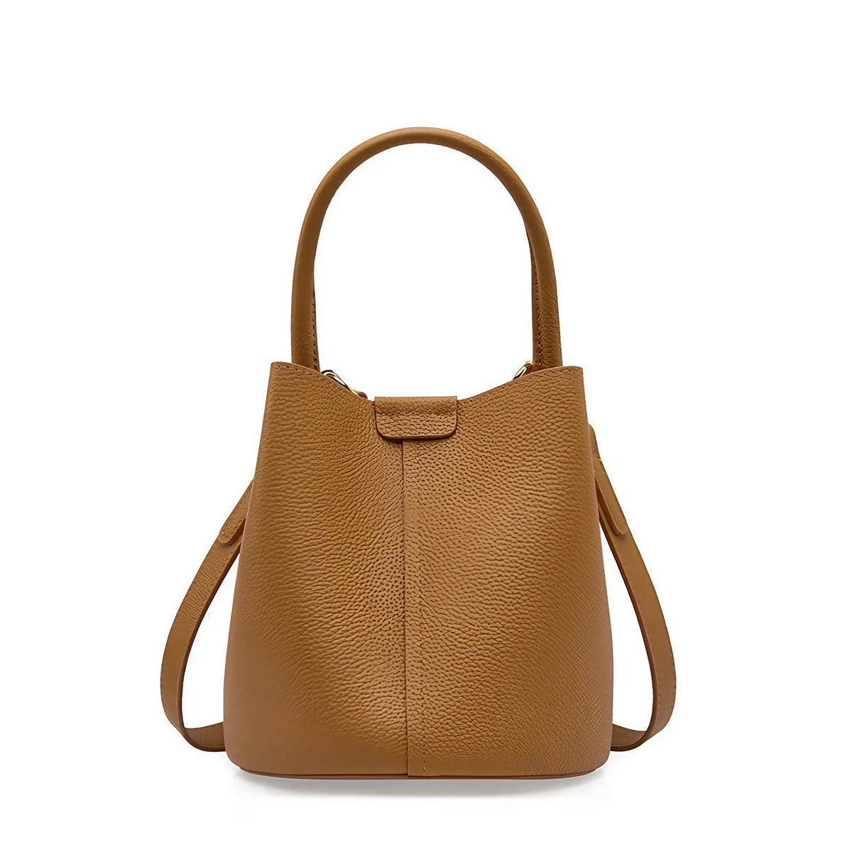 Sac bourse femme à détails dorés, bandoulière amovible, camel