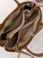 Sac à main femme à deux compartiments, bandoulière amovible