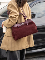 Sac à main femme à deux compartiments, bandoulière amovible