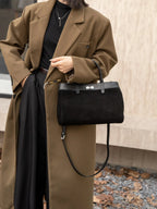 Sac à main femme à deux compartiments, bandoulière amovible