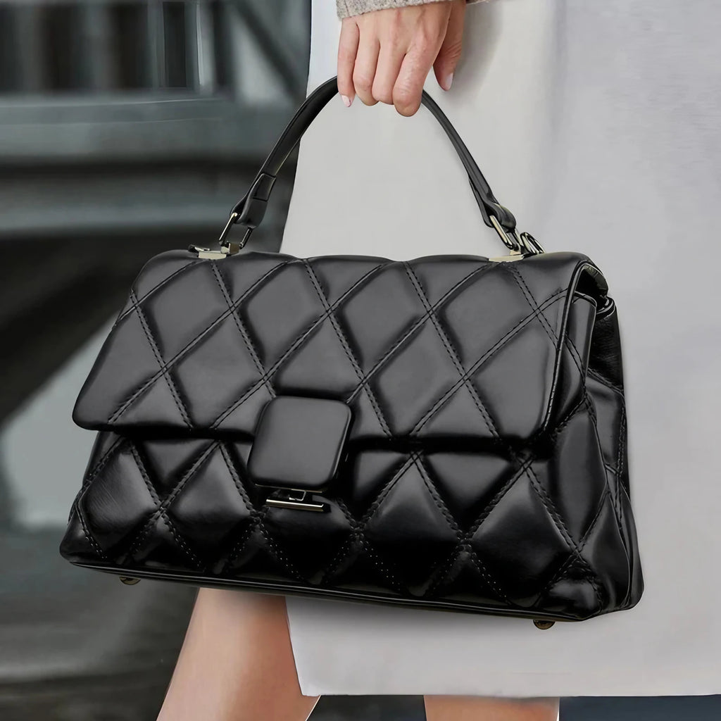Sac capitonné femme à deux compartiments, six coloris