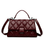 Sac capitonné femme à deux compartiments, six coloris, bordeaux
