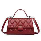 Sac capitonné femme à deux compartiments, six coloris, rouge