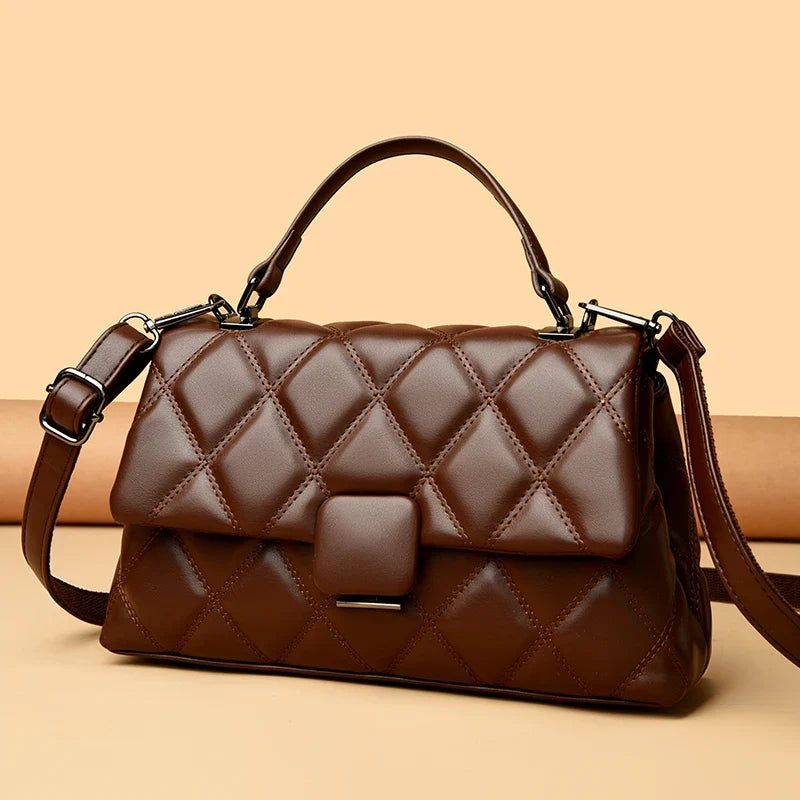 Sac capitonné femme à deux compartiments, six coloris