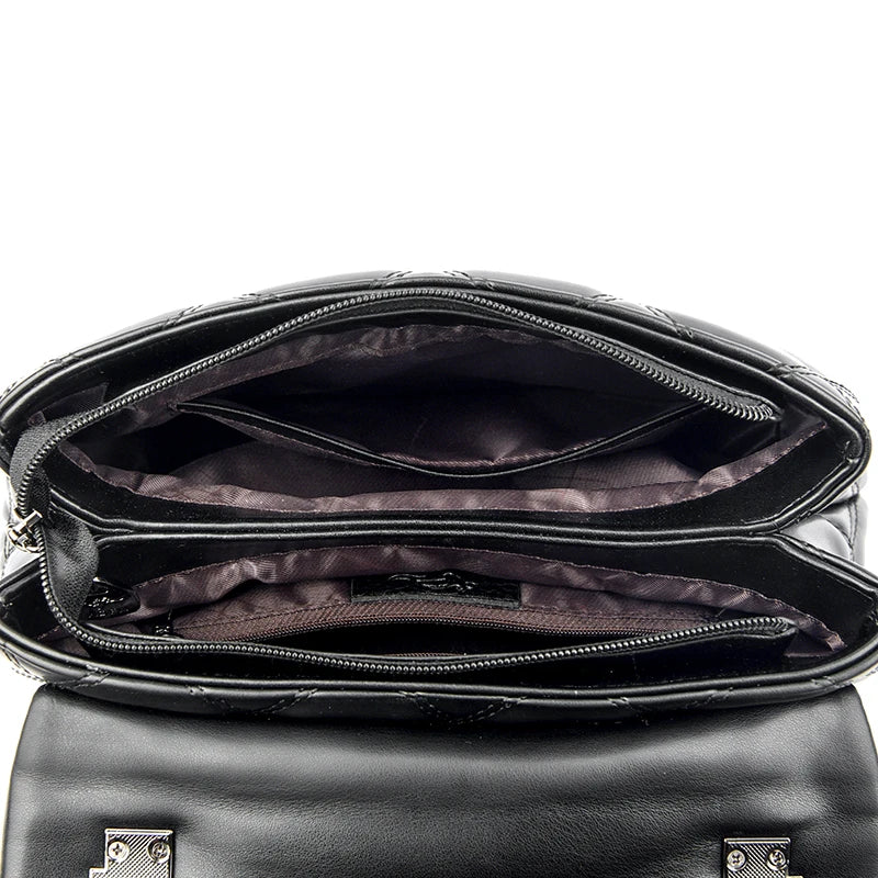 Sac capitonné femme à deux compartiments, six coloris