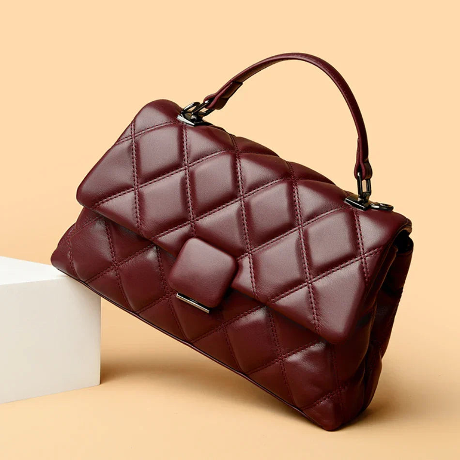 Sac capitonné femme à deux compartiments, six coloris