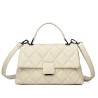 Sac capitonné femme à deux compartiments, six coloris, écru