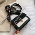 Petit sac à main carré femme, noir et blanc, 18 x 14 cm, noir et blanc