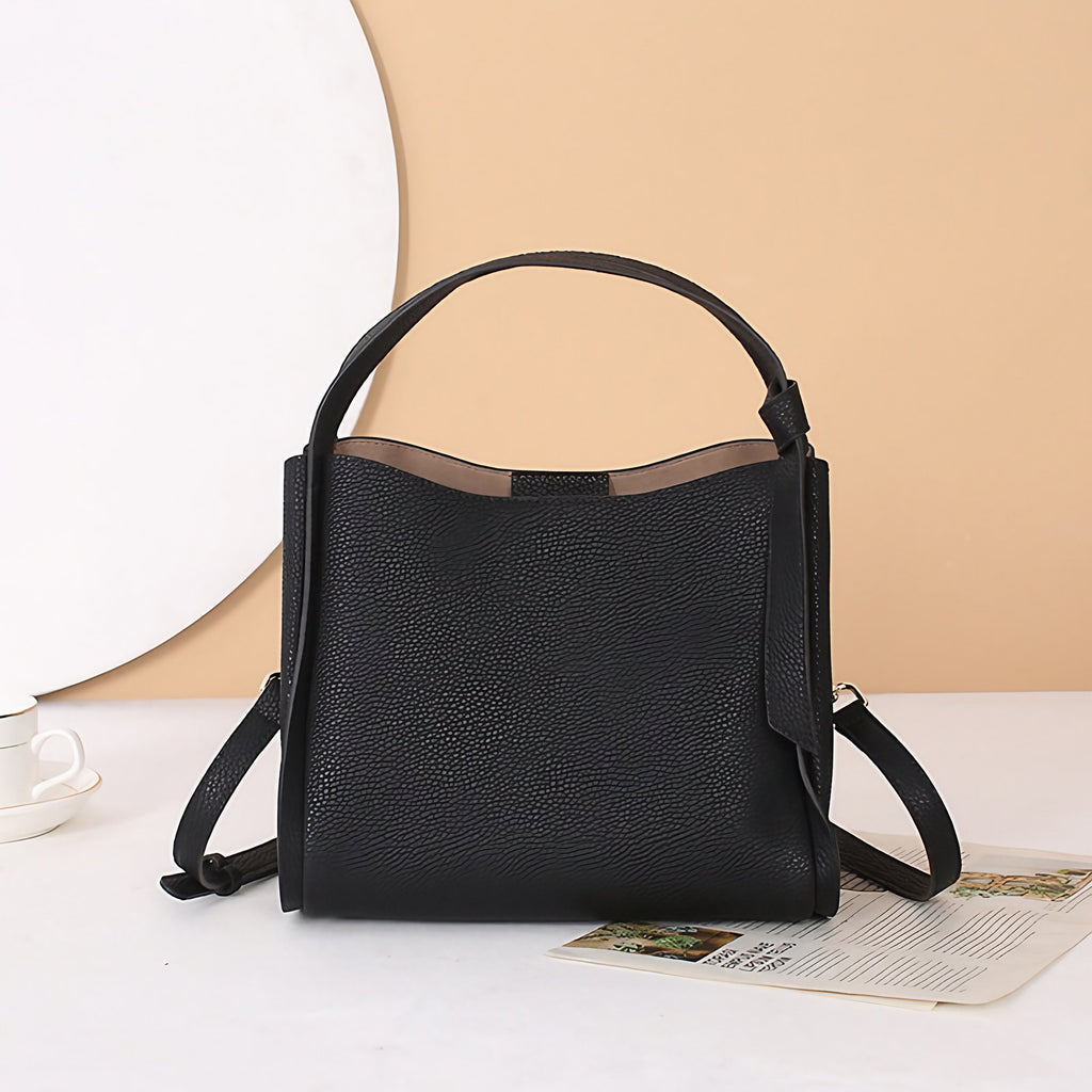 Petit sac à main femme carré, bandoulière amovible, six coloris, noir