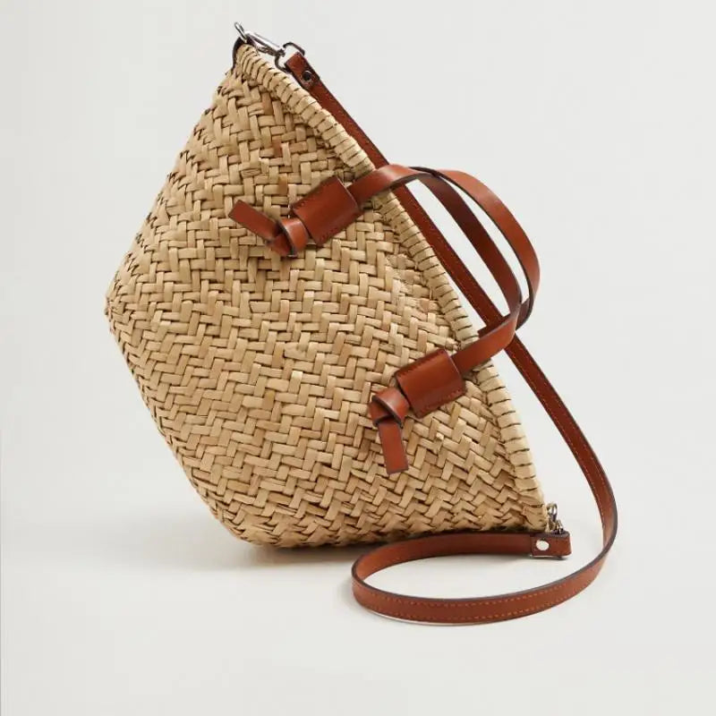 Petit sac à main d'été femme, marron, bandoulière amovible