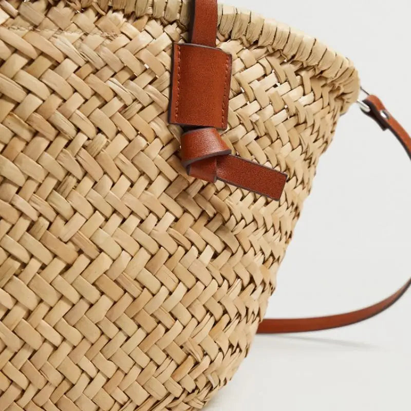 Petit sac à main d'été femme, marron, bandoulière amovible