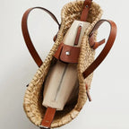 Petit sac à main d'été femme, marron, bandoulière amovible