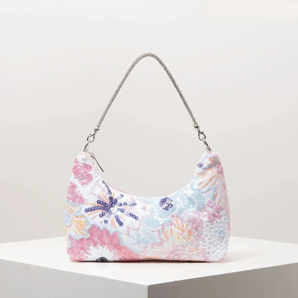 Petit sac à main d'été brodé à sequins, sept modèles