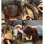 Petit sac à main femme semi-mat à deux anses, 19 x 13 cm