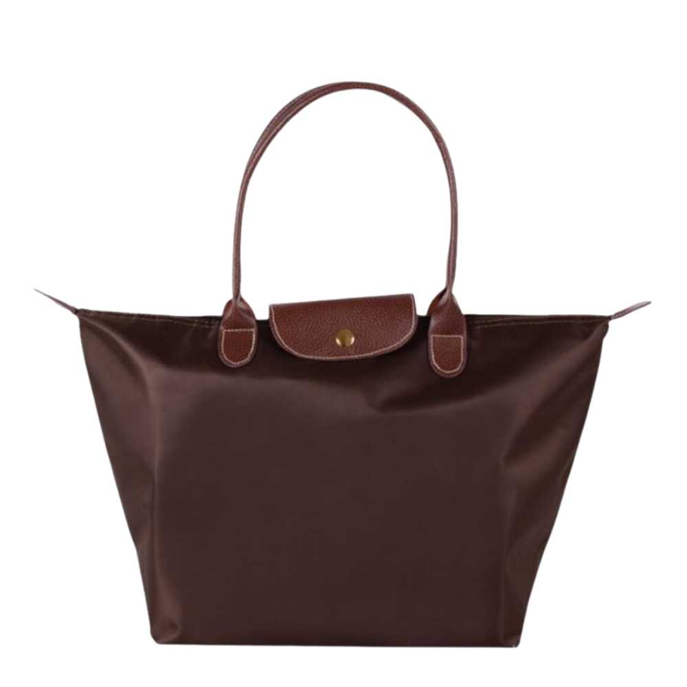 Grand sac à main femme en deux tailles, M ou L, cinq coloris, café