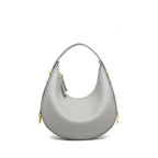 Sac à main demi-lune femme zippé, porte-clés intégré