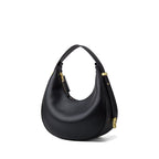 Sac à main demi-lune femme zippé, porte-clés intégré