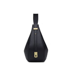 Sac à main demi-lune femme zippé, porte-clés intégré