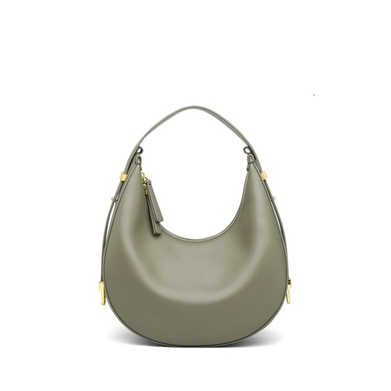 Sac à main demi-lune femme zippé, porte-clés intégré