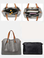 Sac à main femme bicolore, double anse et bandoulière amovible