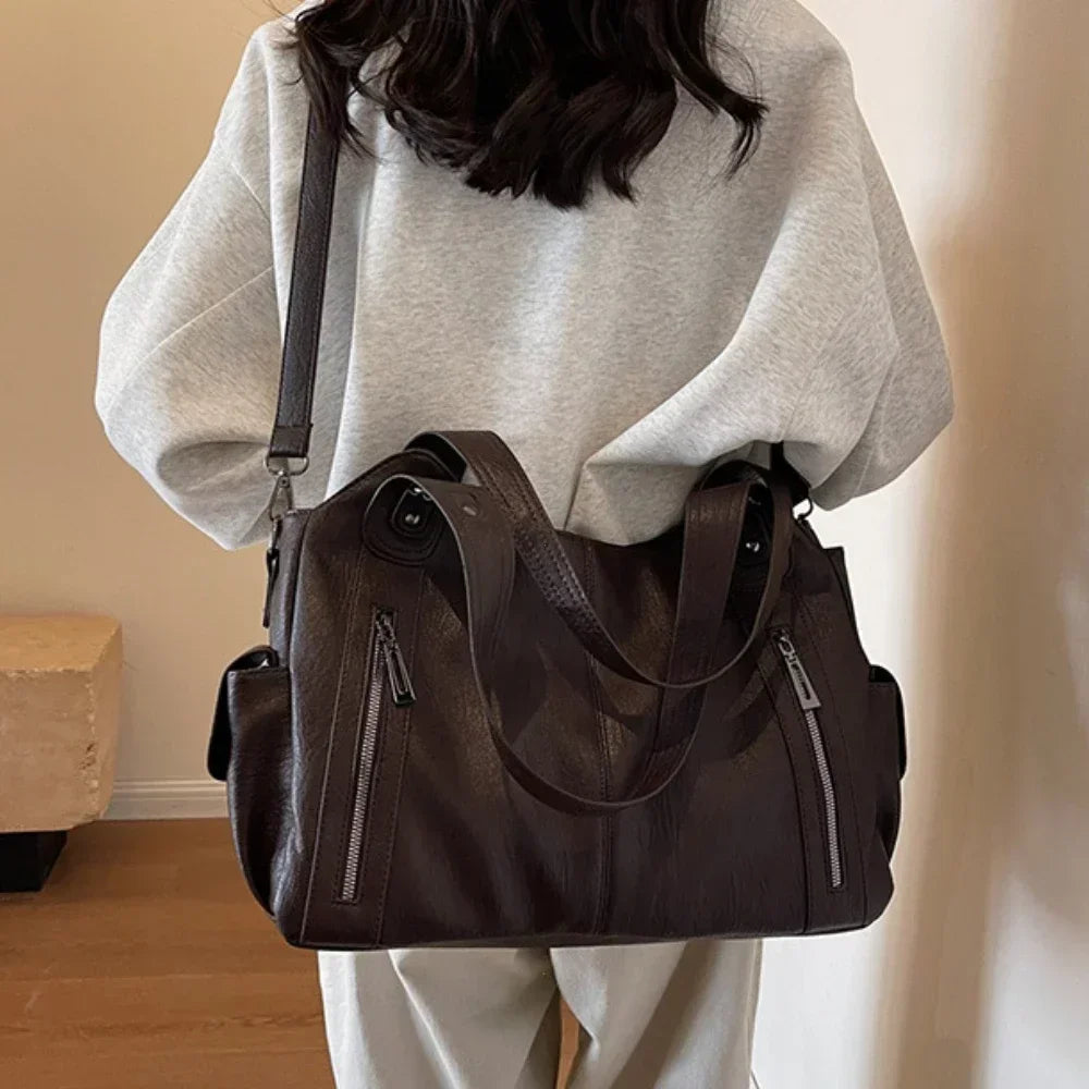 Grand sac à main femme format A4, bandoulière amovible