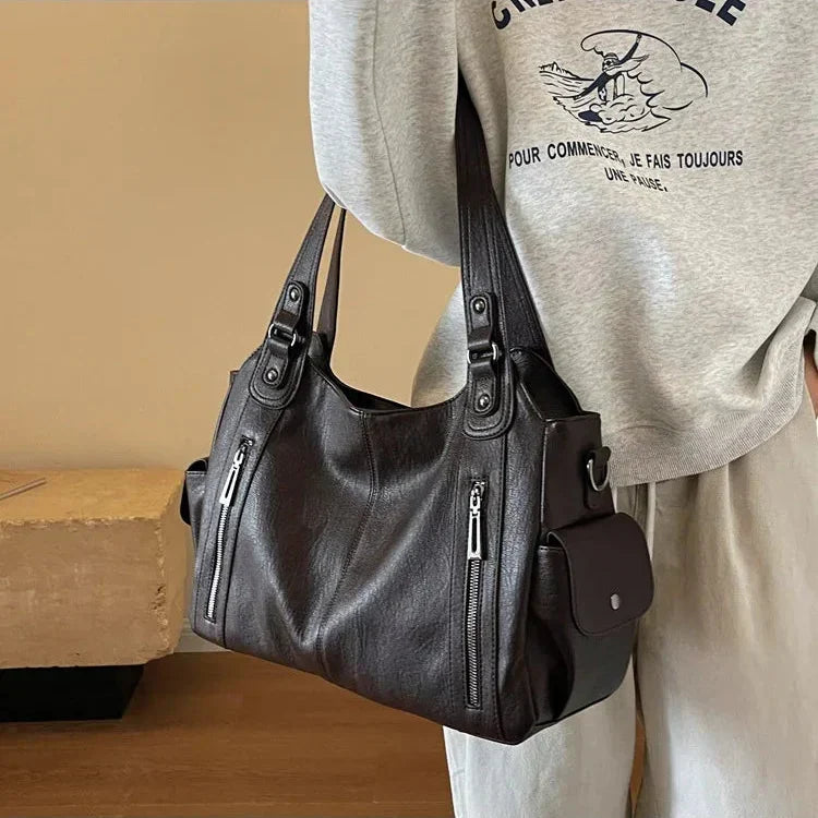 Grand sac à main femme format A4, bandoulière amovible