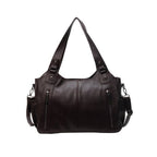 Grand sac à main femme format A4, bandoulière amovible, chocolat