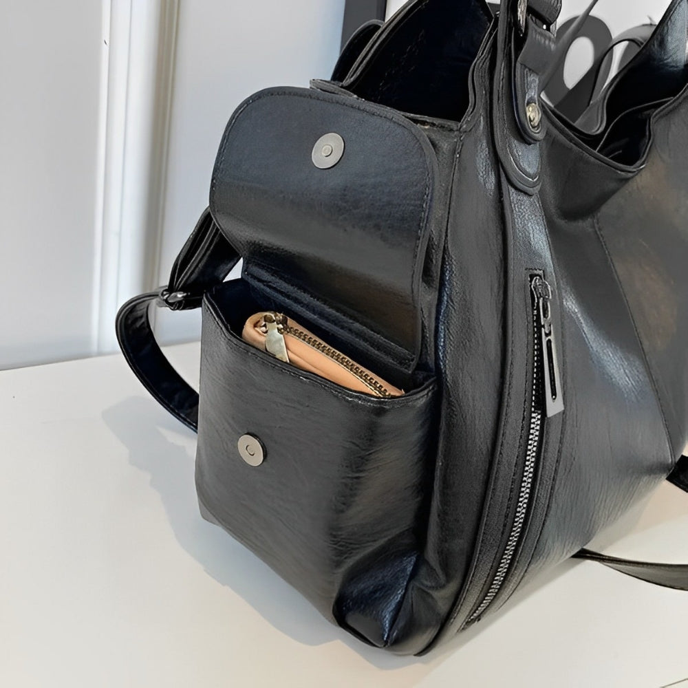 Grand sac à main femme format A4, bandoulière amovible