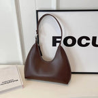 Petit sac hobo femme finition mate, fermeture zippée, marron foncé