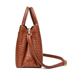 Sac à main femme effet croco en similicuir, bandoulière amovible