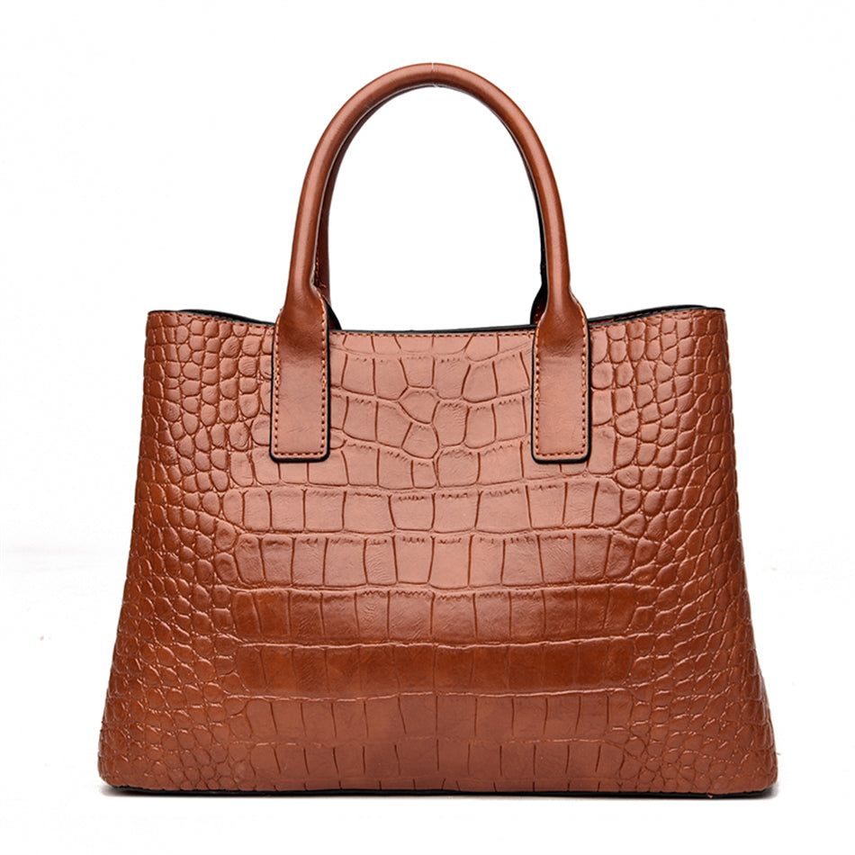Sac à main femme effet croco en similicuir, bandoulière amovible