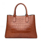 Sac à main femme effet croco en similicuir, bandoulière amovible