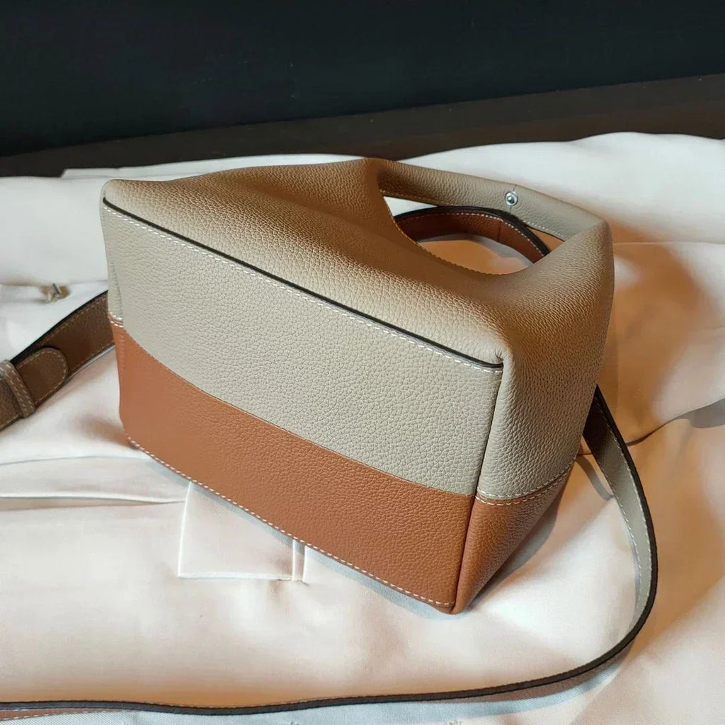 Sac à main femme bicolore ou uni, pochette intérieure amovible