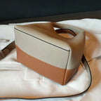Sac à main femme bicolore ou uni, pochette intérieure amovible