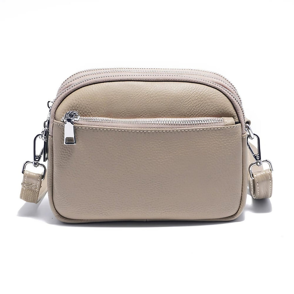 Sac à main femme en cuir forme enveloppe, six coloris, kaki
