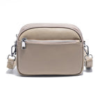 Sac à main femme en cuir forme enveloppe, six coloris, kaki