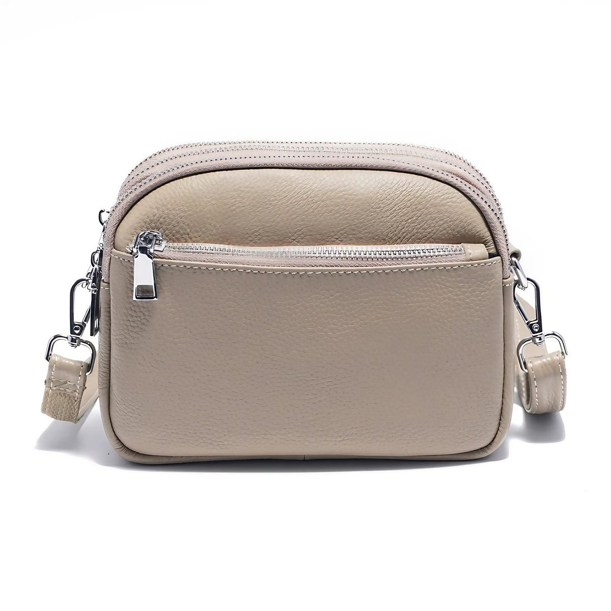 Sac à main femme en cuir forme enveloppe, six coloris, kaki