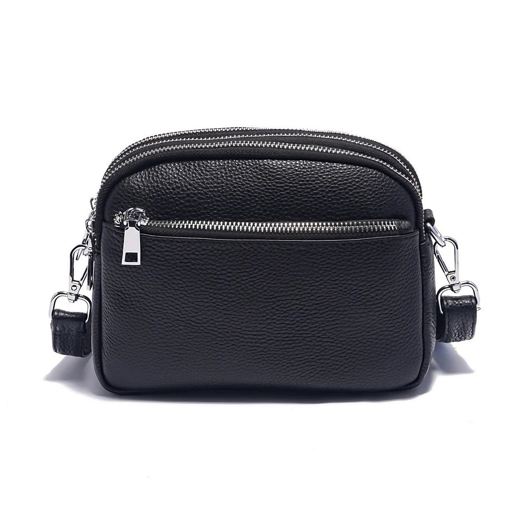 Sac à main femme en cuir forme enveloppe, six coloris, noir