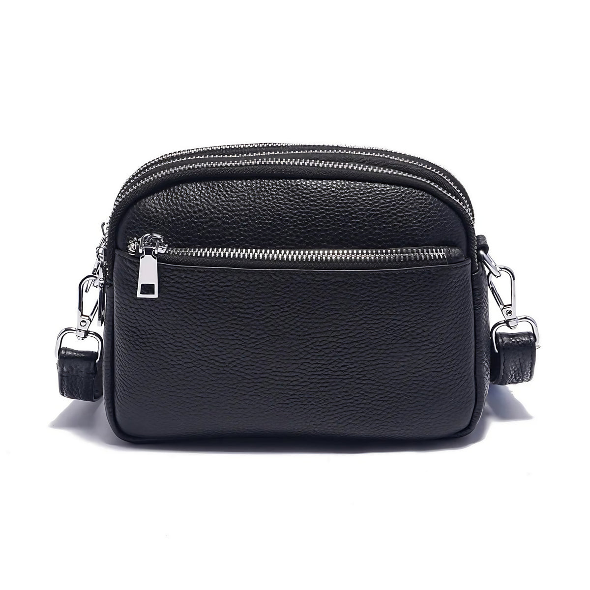 Sac à main femme en cuir forme enveloppe, six coloris, noir