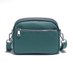 Sac à main femme en cuir forme enveloppe, six coloris, vert foncé